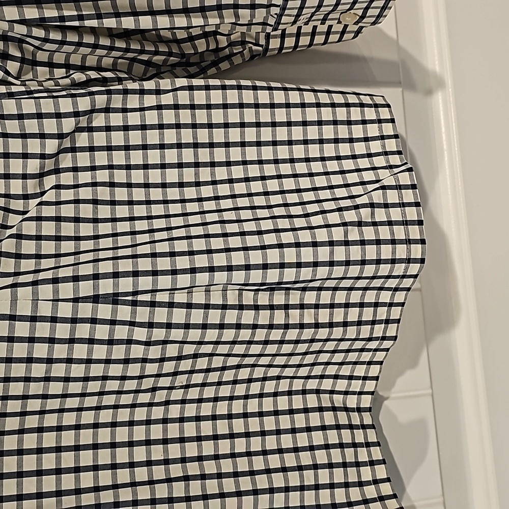 Lands'end Henley plaid L/S tunic top shirt sz M 10 12 - Picture 4 of 9